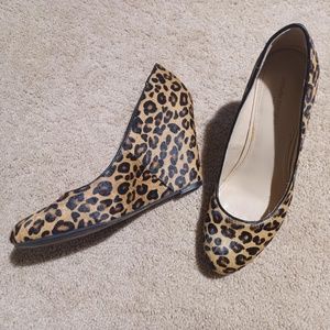 J Crew 'Sylvia' Leopard Print Calf Hair Wedges - image 1